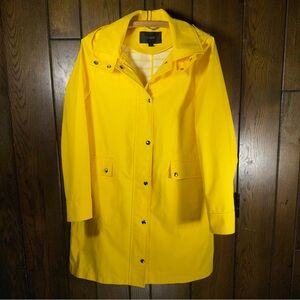 J. Crew Bright Yellow Rain Jacket / Trench Coat (S)